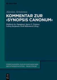 Kommentar zur Synopsis canonum : Kanonistischer Kommentar zur Synopsis canonum (Forschungen zur byzantinischen Rechtsgeschichte - Neue Folge 1)