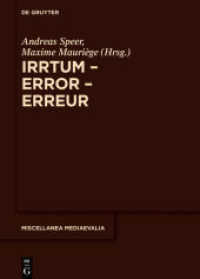 Irrtum - Error - Erreur (Miscellanea Mediaevalia 40)