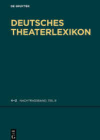 Deutsches Theater-Lexikon. Nachtragsband 8 V - Z