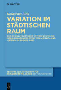 Variation im städtischen Raum : Eine soziolinguistische Untersuchung zur intraurbanen Koexistenz von « eísmo» und « eísmo» in Buenos Aires (Beihefte zur Zeitschrift für romanische Philologie 431)