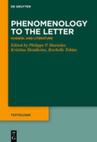 Phenomenology to the Letter : Husserl and Literature (Textologie 7)