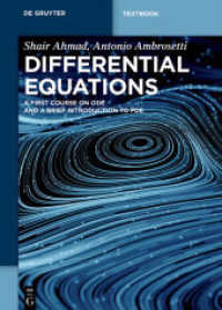Differential Equations : A first course on ODE and a brief introduction to PDE (De Gruyter Textbook)