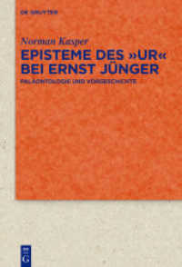 Episteme des Ur bei Ernst Jünger : Paläontologie und Vorgeschichte (Quellen und Forschungen zur Literatur- und Kulturgeschichte 100 (334))