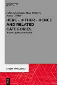 Here - Hither - Hence and Related Categories : A Cross-linguistic Study (Studia Typologica 26)