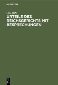 Urteile des Reichsgerichts mit Besprechungen