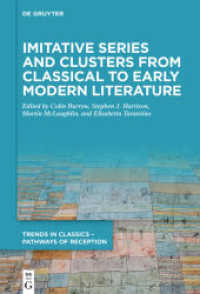 Imitative Series and Clusters from Classical to Early Modern Literature (Trends in Classics - Pathways of Reception 4)