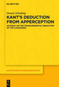 Kant : An Essay on the Transcendental Deduction of the Categories (Kantstudien-erganzungshefte) -- Paperback / softback