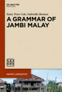 A Grammar of Jambi Malay (Pacific Linguistics [PL] 665) （2026. 400 S. 2 col. ill., 11 b/w tbl. 230 mm）