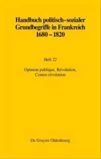 Opinion Publique, Révolution, Contre-Révolution (Ancien Régime, Aufklärung Und Revolution") 〈10〉