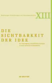 Die Sichtbarkeit der Idee : Zur Übertragung soziopolitischer Konzepte in Kunst und Kulturwissenschaften (Hamburger Forschungen zur Kunstgeschichte 13) （2023. XI, 355 S. 81 b/w ill. 240 mm）