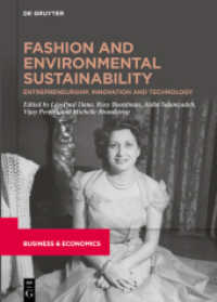 Fashion and Environmental Sustainability : Entrepreneurship, Innovation and Technology -- Hardback
