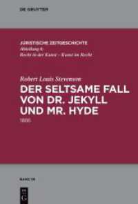 Der seltsame Fall von Dr. Jekyll und Mr. Hyde : 1886 (Juristische Zeitgeschichte / Abteilung 6 59)