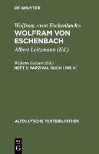 Wolfram von Eschenbach: Wolfram von Eschenbach. Heft 1 Wolfram von Eschenbach H.1 : Parzival Buch I - VI (Altdeutsche Textbibliothek 12)