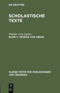 Thomas von Aquin : Texte zum Gottesbeweis (Kleine Texte für Vorlesungen und Übungen 91)