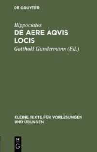 De aere aqvis locis (Kleine Texte für Vorlesungen und Übungen 77)