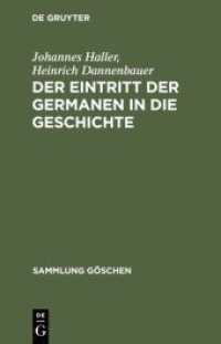 Der Eintritt der Germanen in die Geschichte (Sammlung Göschen 1117)