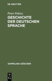 Geschichte der deutschen Sprache (Sammlung Göschen 915/915a)