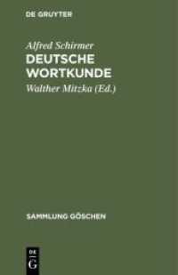 Deutsche Wortkunde : Kulturgeschichte des deutschen Wortschatzes (Sammlung Göschen 929)