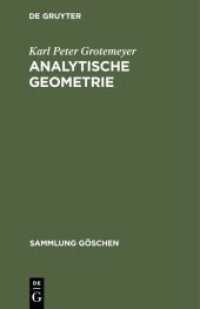 Analytische Geometrie (Sammlung Göschen 65/65a)