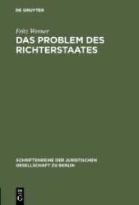 Das Problem des Richterstaates : Vortrag gehalten vor der Berliner Juristischen Gesellschaft am 4. November 1959 (Schriftenreihe der Juristischen Gesellschaft zu Berlin 2)