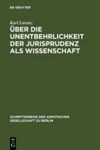 Über die Unentbehrlichkeit der Jurisprudenz als Wissenschaft : Vortrag gehalten vor der Berliner Juristischen Gesellschaft am 20. April 1966 (Schriftenreihe der Juristischen Gesellschaft zu Berlin 26)