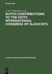 Dutch contributions to the Sixth International Congress of Slavicists : Prague 1968 (Slavistic Printings and Reprintings 86)