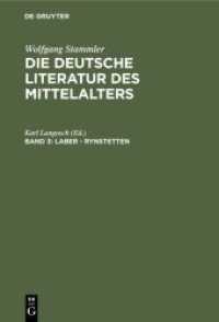 Die deutsche Literatur des Mittelalters. Band 3 Laber - Rynstetten