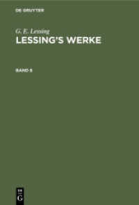 G. E. Lessing: Lessing's Werke. Band 8