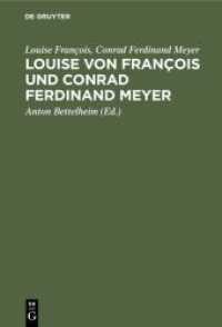 Louise von François und Conrad Ferdinand Meyer : Ein Briefwechsel