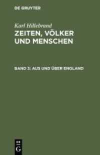 Karl Hillebrand: Zeiten， Völker und Menschen. Band 3 Aus und über England