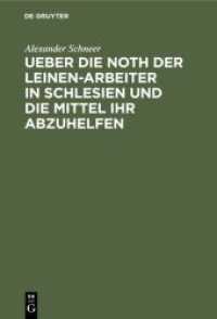 Ueber die Noth der Leinen-Arbeiter in Schlesien und die Mittel ihr abzuhelfen : Ein Bericht an das Comité des Vereins zur Abhilfe der Noth unter den Webern und Spinnern in Schlesien， unter Benutzung der amtlichen Quellen des Königl. Ober-