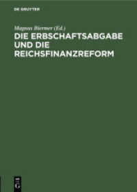Die Erbschaftsabgabe und die Reichsfinanzreform : Acht Gutachten