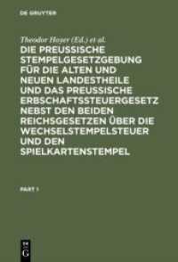 Die Preussische Stempelgesetzgebung für die alten und neuen Landestheile und das Preußische Erbschaftssteuergesetz nebst : Kommentar für den praktischen Gebrauch （5. Aufl. 1895. X, 1253 S. 230 mm）