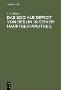 Das sociale Deficit von Berlin in seinem Hauptbestandtheil