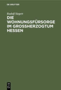 Die Wohnungsfürsorge im Grossherzogtum Hessen