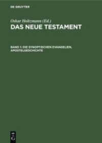 Das neue Testament / Die synoptischen Evangelien， Apostelgeschichte (Das neue Testament Band 1)
