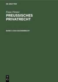 Franz Förster: Preußisches Privatrecht. Band 3 Das Sachenrecht