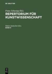 Repertorium fur Kunstwissenschaft. Band 9 -- Hardback (German Language Edition) （Photomecha）