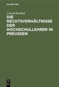 Die Rechtsverhältnisse der Hochschullehrer in Preussen : Zum praktischen Gebrauche