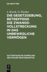 Die Gesetzgebung， betreffend die Zwangsvollstreckung in das unbewegliche Vermögen : Im Reiche und in Preußen (Guttentagsche Sammlung deutscher Reichsgesetze 43)