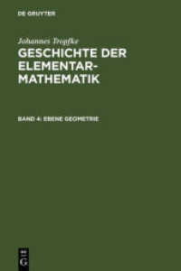 Johannes Tropfke: Geschichte der Elementarmathematik. Band 4 Ebene Geometrie (Johannes Tropfke: Geschichte der Elementarmathematik Band 4)