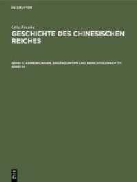Anmerkungen， Ergänzungen und Berichtigungen zu Band IV : Namen- und Sachverzeichnis