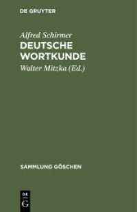 Deutsche Wortkunde : Kulturgeschichte des deutschen Wortschatzes (Sammlung Göschen 929)