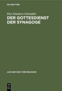 Der Gottesdienst der Synagoge : Sein Aufbau und sein Sinn. Mit ausgewählten Gebeten (Aus der Welt der Religion 7)