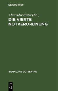 Die vierte Notverordnung : (Vierte Verordnung des Reichspräsidenten zur Sicherung von Wirtschaft und Finanzen und zum Schutze des inneren Friedens vom 8. Dezember 1931) (Sammlung Guttentag 180)