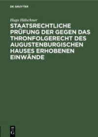 Staatsrechtliche Prüfung der gegen das Thronfolgerecht des Augustenburgischen Hauses erhobenen Einwände : Mit besonderer Berücksichtigung des Pernice'schen Gutachtens