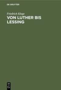 Von Luther bis Lessing : Sprachgeschichtliche Aufsätze