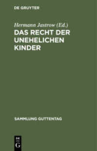Das Recht der unehelichen Kinder : Text-Ausgabe aller einschlägigen Bestimmungen des Bürgerlichen Gesetzbuches mit Anmerkungen und Sachregister (Sammlung Guttentag 58)