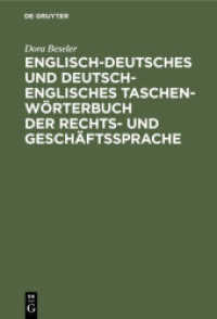 Englisch-deutsches und deutsch-englisches Taschenwörterbuch der Rechts- und Geschäftssprache