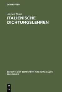 Italienische Dichtungslehren : Vom Mittelalter bis zum Ausgang der Renaissance (Beihefte zur Zeitschrift für romanische Philologie 94)